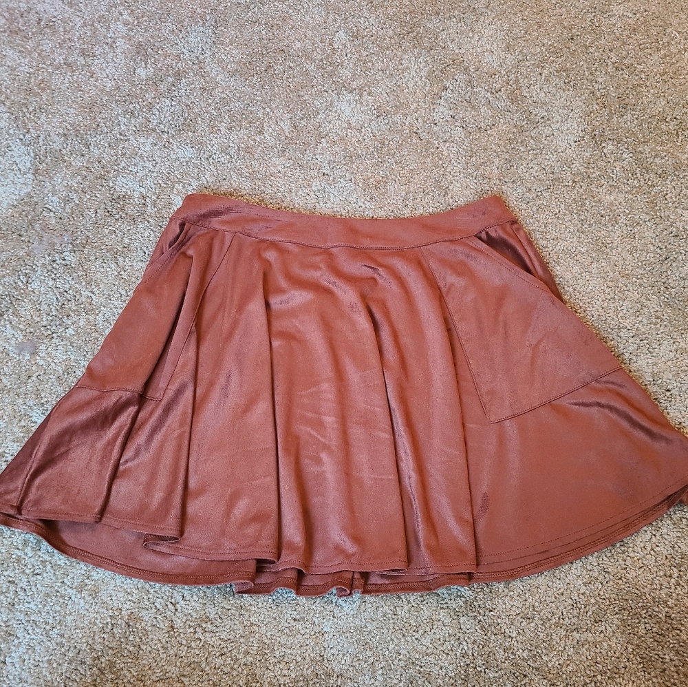 brown miniskirt